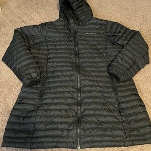 Eddie Bauer Women's Microlight Packable Down Hooded Parka Jacket size XXL